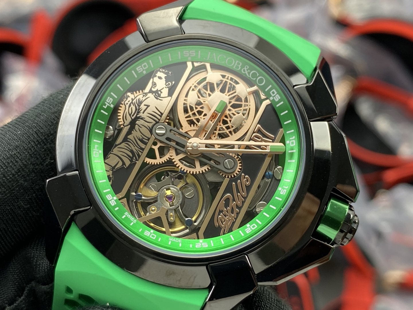 Jacob & Co. Epic X Stainless steel Rubber strap 44 mm Configuration 6954E8 1:1 Superclone