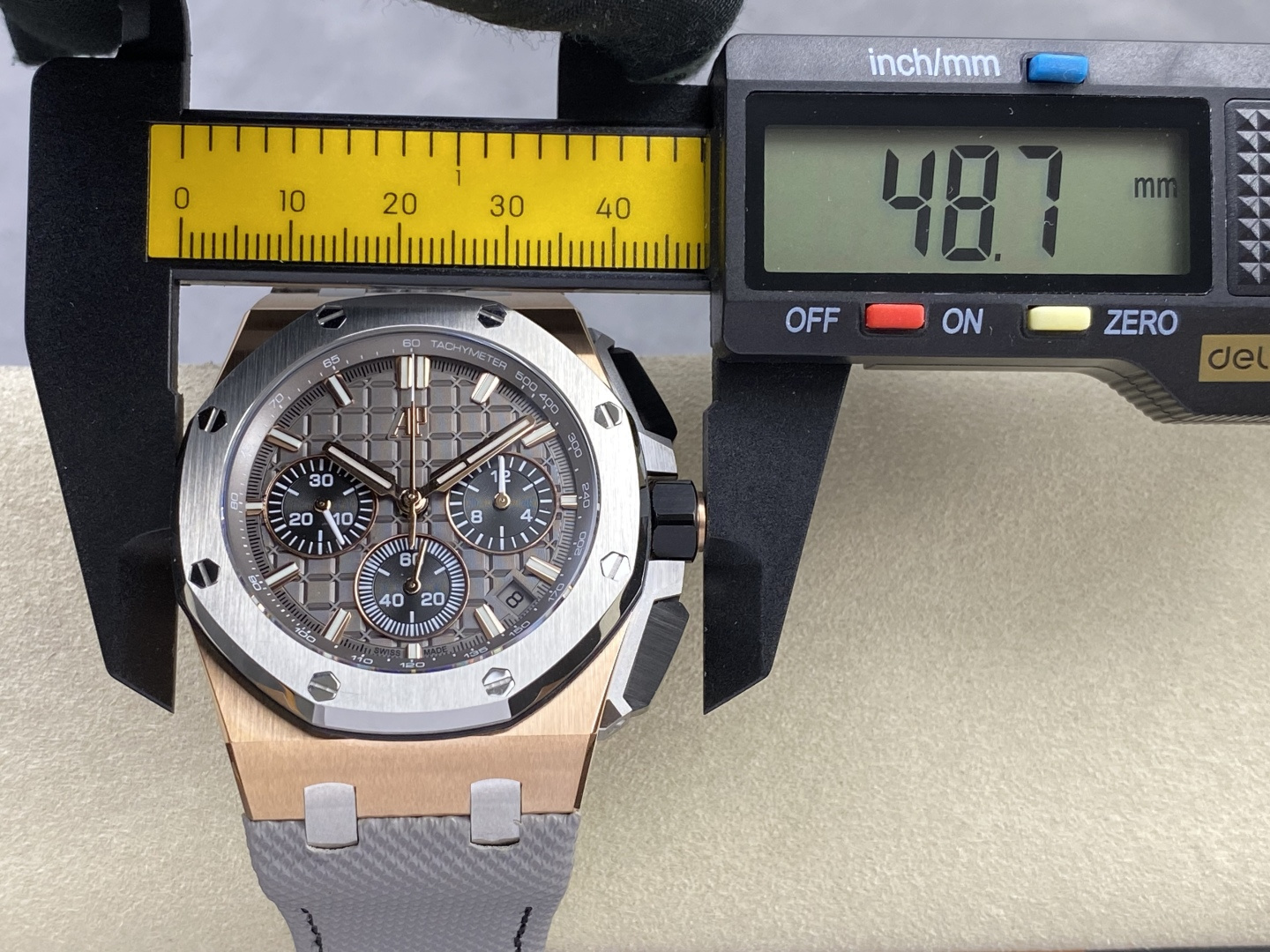 Audemars Piguet Royal Oak Offshore 26420 316 Stainless Steel Rubber strap 44 mm Date display LS Factory Configuration 0FE38B 1:1 Superclone - Image 12