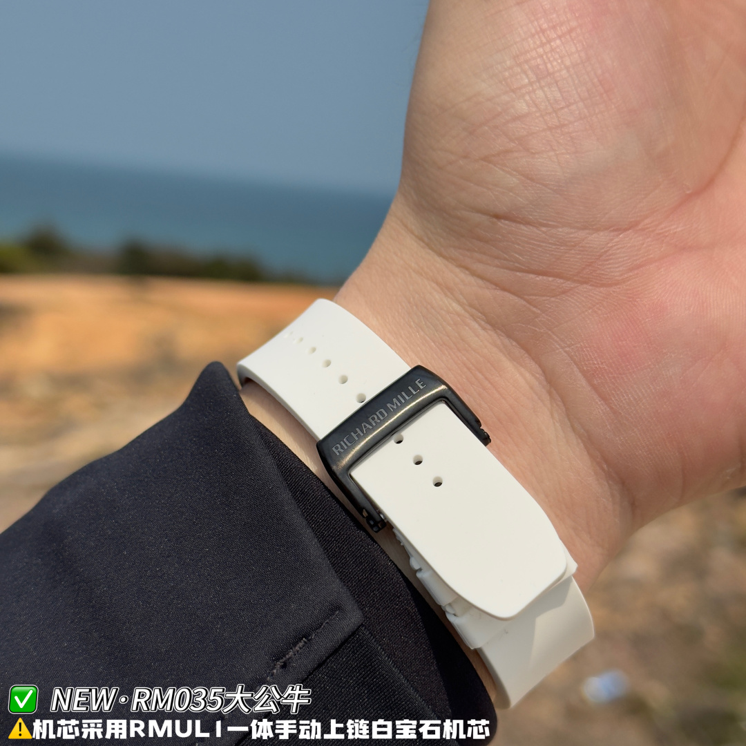 Richard Mille RM 035 RM035 Black Rubber strap Manual-wind Configuration 91937B 1:1 Superclone - Image 10