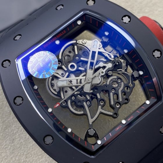 Richard Mille RM 055 RM055 Black Ceramic 42.70 mm Manual-wind ZF Factory Configuration D49D2F 1:1 Superclone