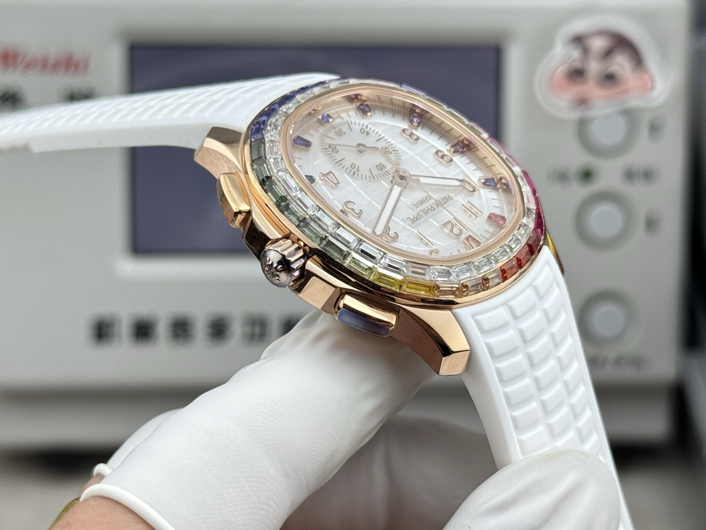Patek Philippe Aquanaut Luce 7968/300R-001 Rainbow Chronograph 1:1 Superclone - Image 37