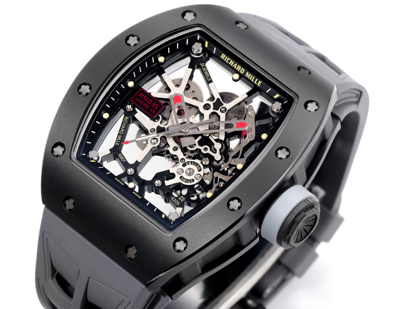 Richard Mille RM 035 RM035 Black Rubber strap Manual-wind Configuration 1FF497 1:1 Superclone - Image 5