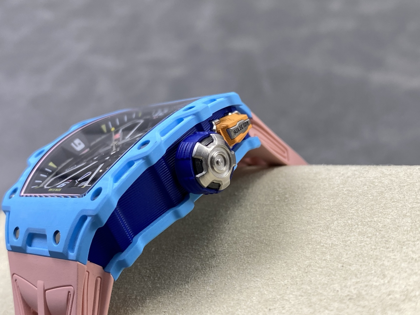 Richard Mille RM 035 RM35 Carbon composite 43.15 x 49.95 mm Skeleton / openworked CLEAN Factory Configuration FDC8A8 1:1 Superclone - Image 9