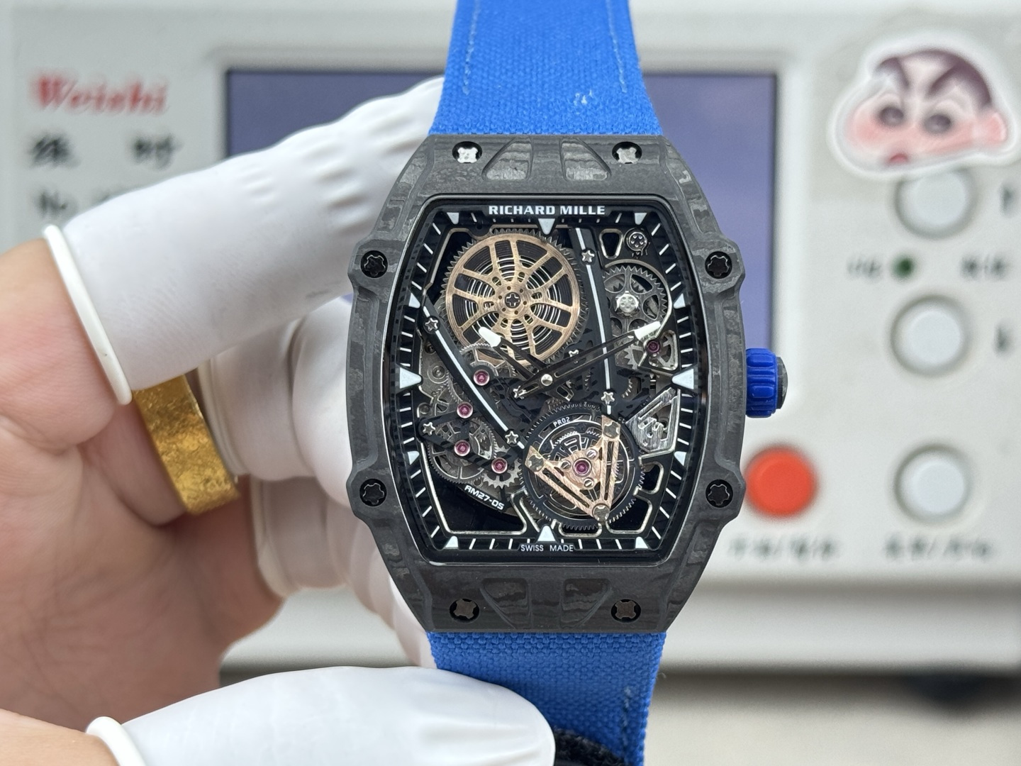 Richard Mille RM 027 RM27-05 Carbon composite Tourbillon Configuration 19C63D 1:1 Superclone - Image 2