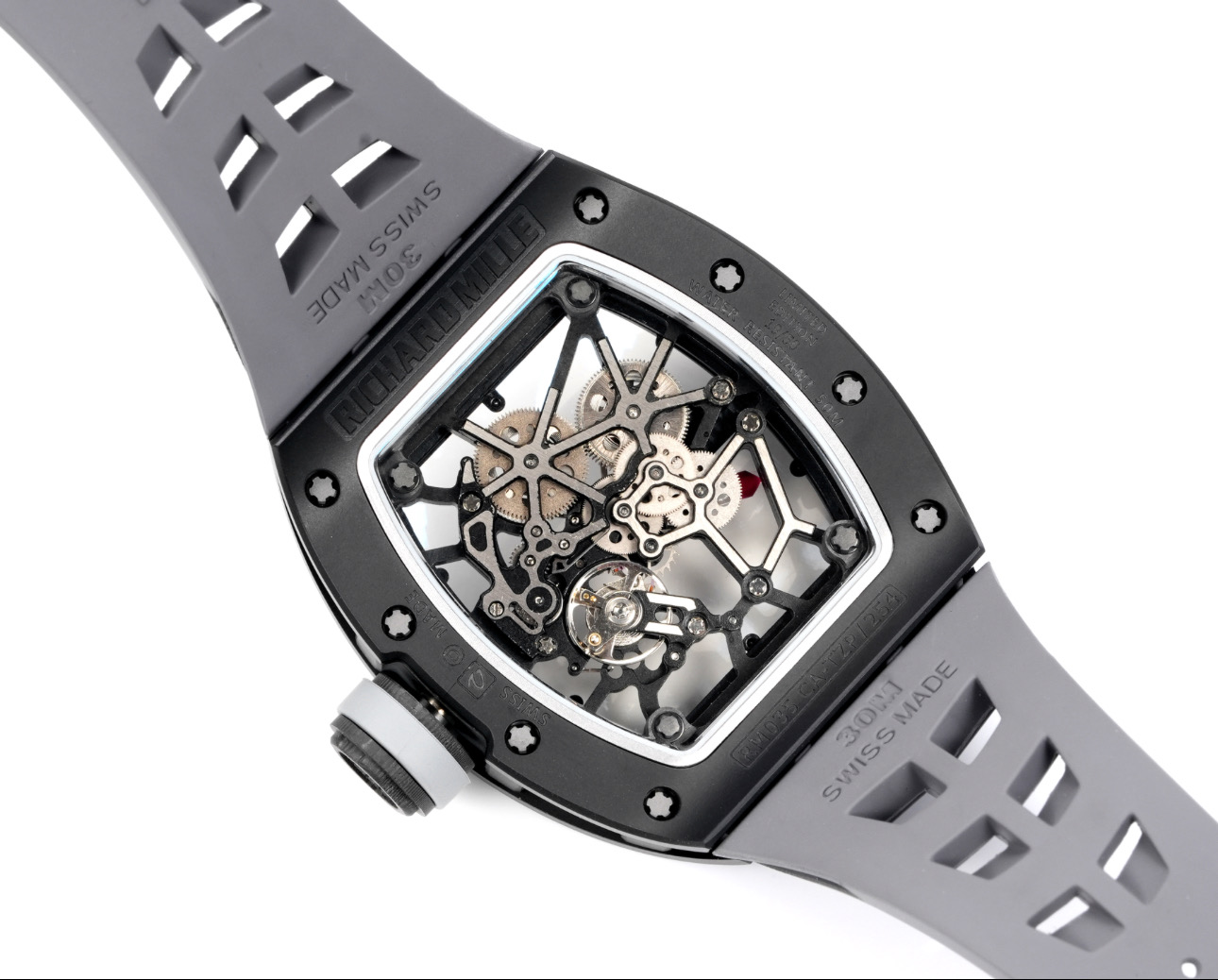 Richard Mille RM 035 RM035 Black Rubber strap Manual-wind Configuration 1FF497 1:1 Superclone