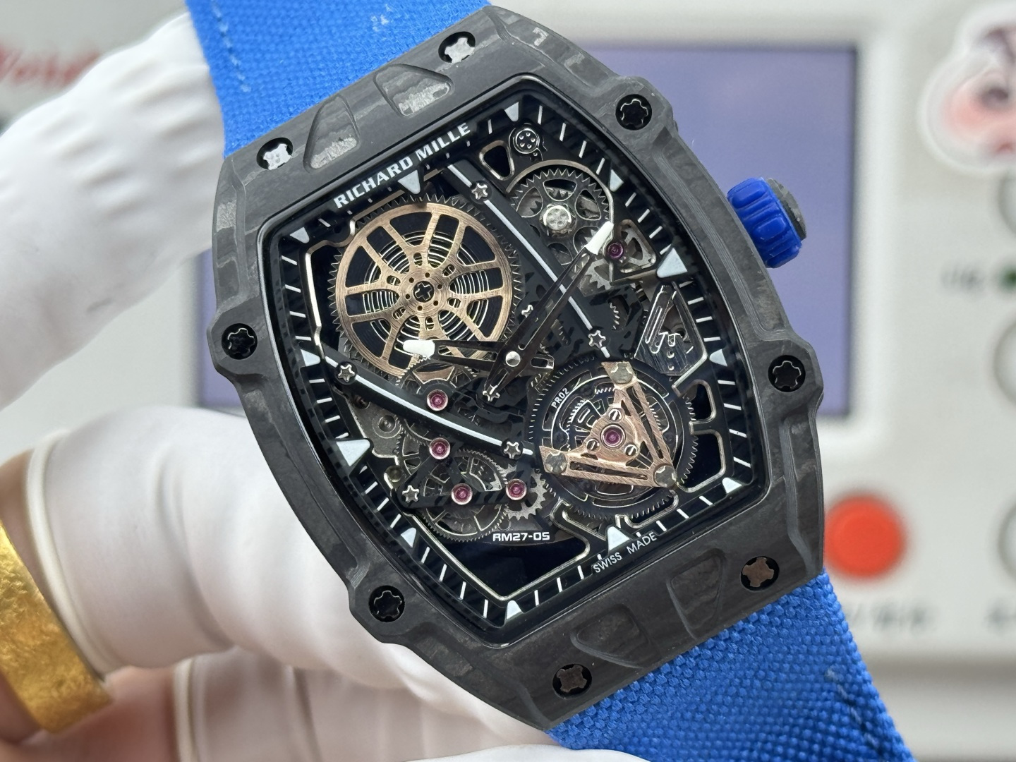 Richard Mille RM 027 RM27-05 Carbon composite Tourbillon Configuration 19C63D 1:1 Superclone