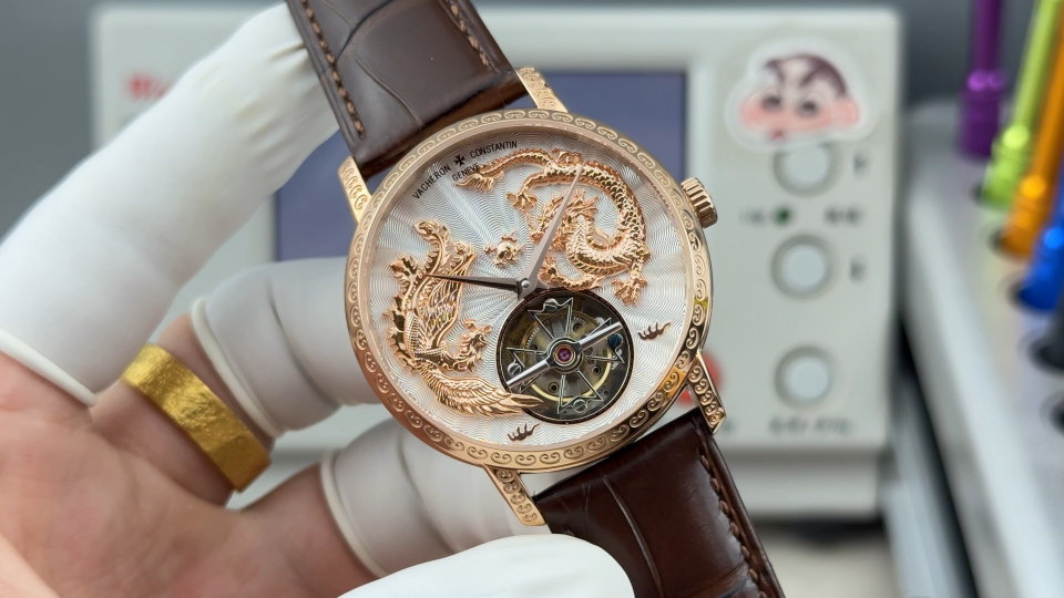 Vacheron Constantin Traditionnelle Rose-gold tone Black dial 41 mm Tourbillon Manual-wind ANT Factory Configuration 3948ED 1:1 Superclone