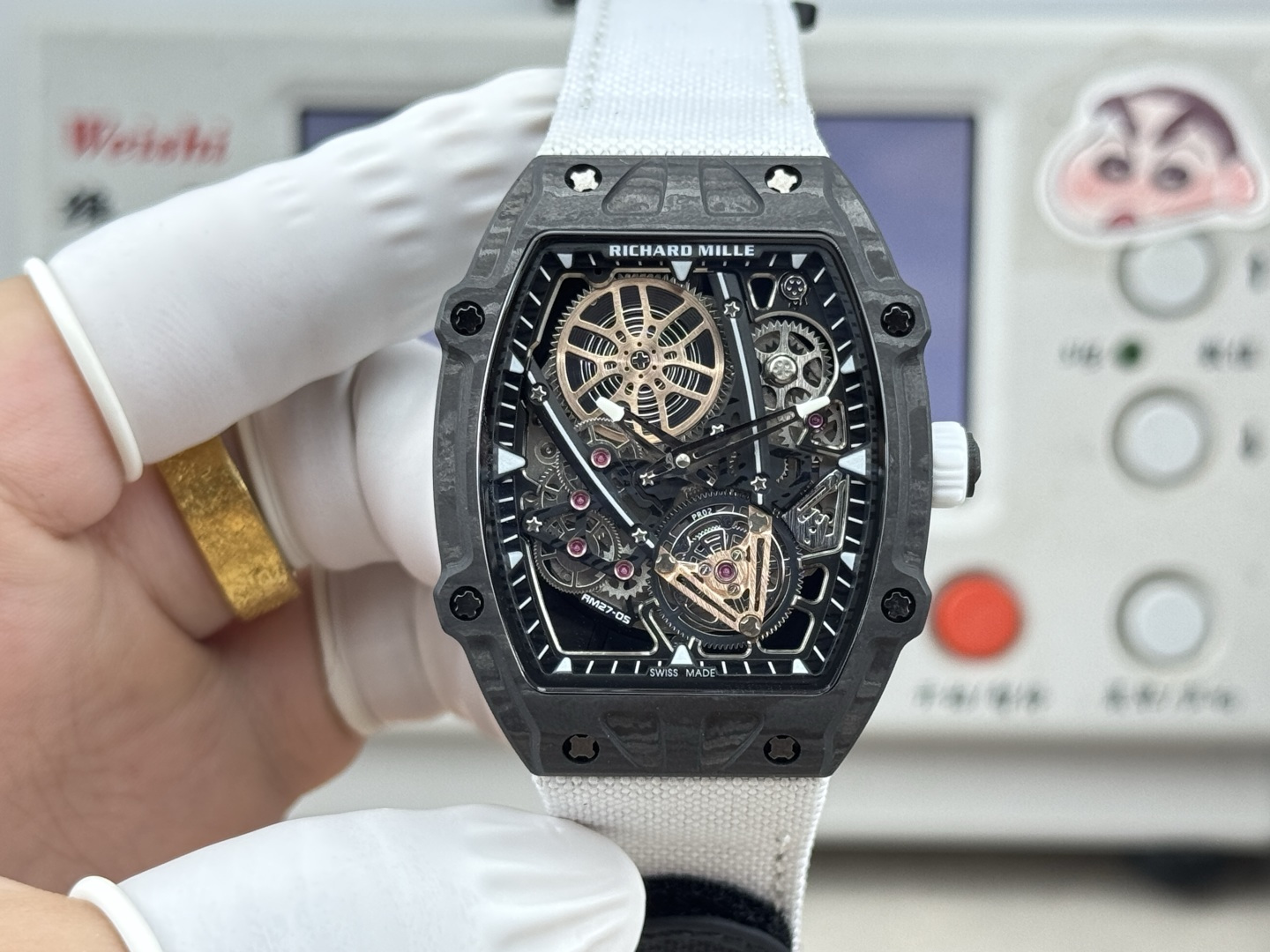 Richard Mille RM 027 RM27-05 Carbon composite Tourbillon Configuration 95995A 1:1 Superclone