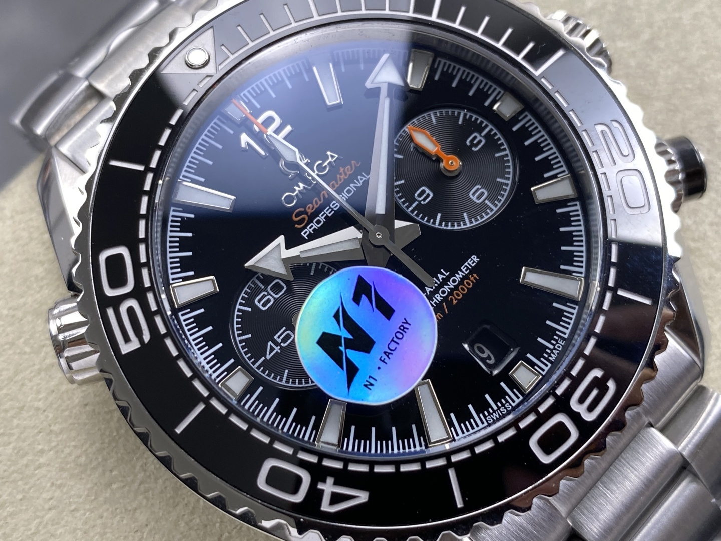 Omega Seamaster Planet Ocean 600M Co-Axial Master Chronometer Chronograph 45.5 mm 215.30.46.51.01.001 1:1 Superclone - Image 10