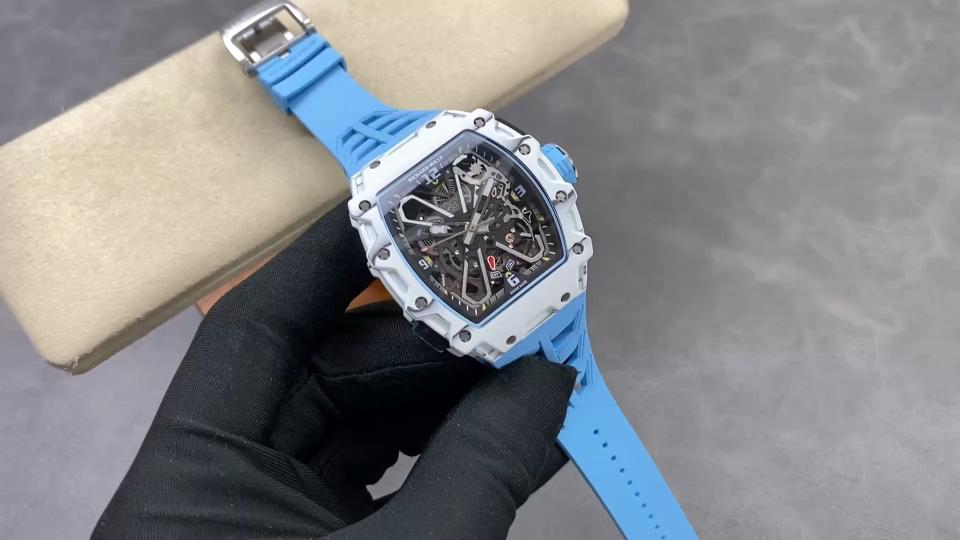 Richard Mille RM 035 RM35 Carbon composite 43.15 x 49.95 mm Skeleton / openworked CLEAN Factory Configuration CC942C 1:1 Superclone