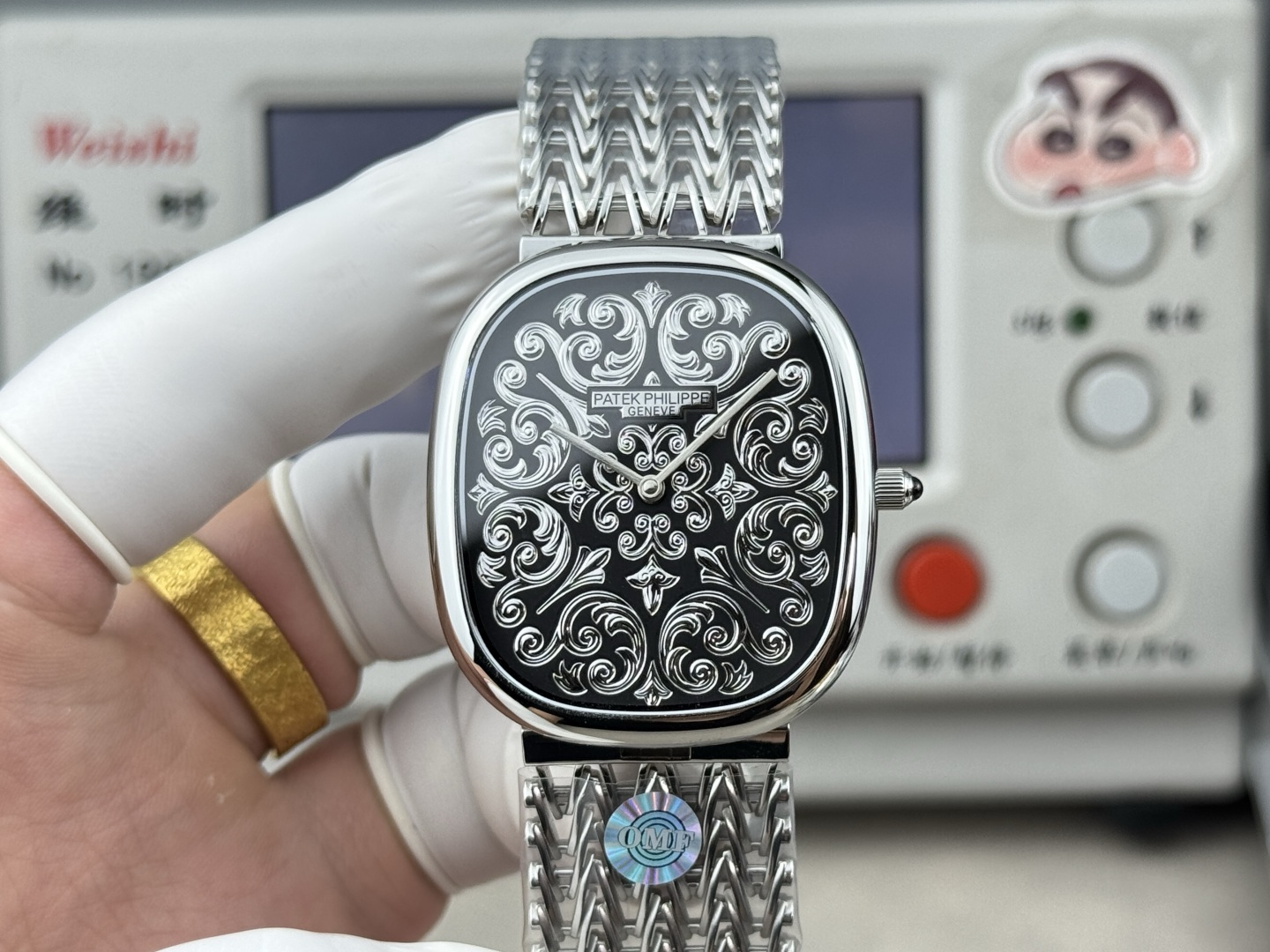 Patek Philippe Golden Ellipse 5738/51G-001 Hand-Engraved Enamel Dial 1:1 Superclone - Image 15