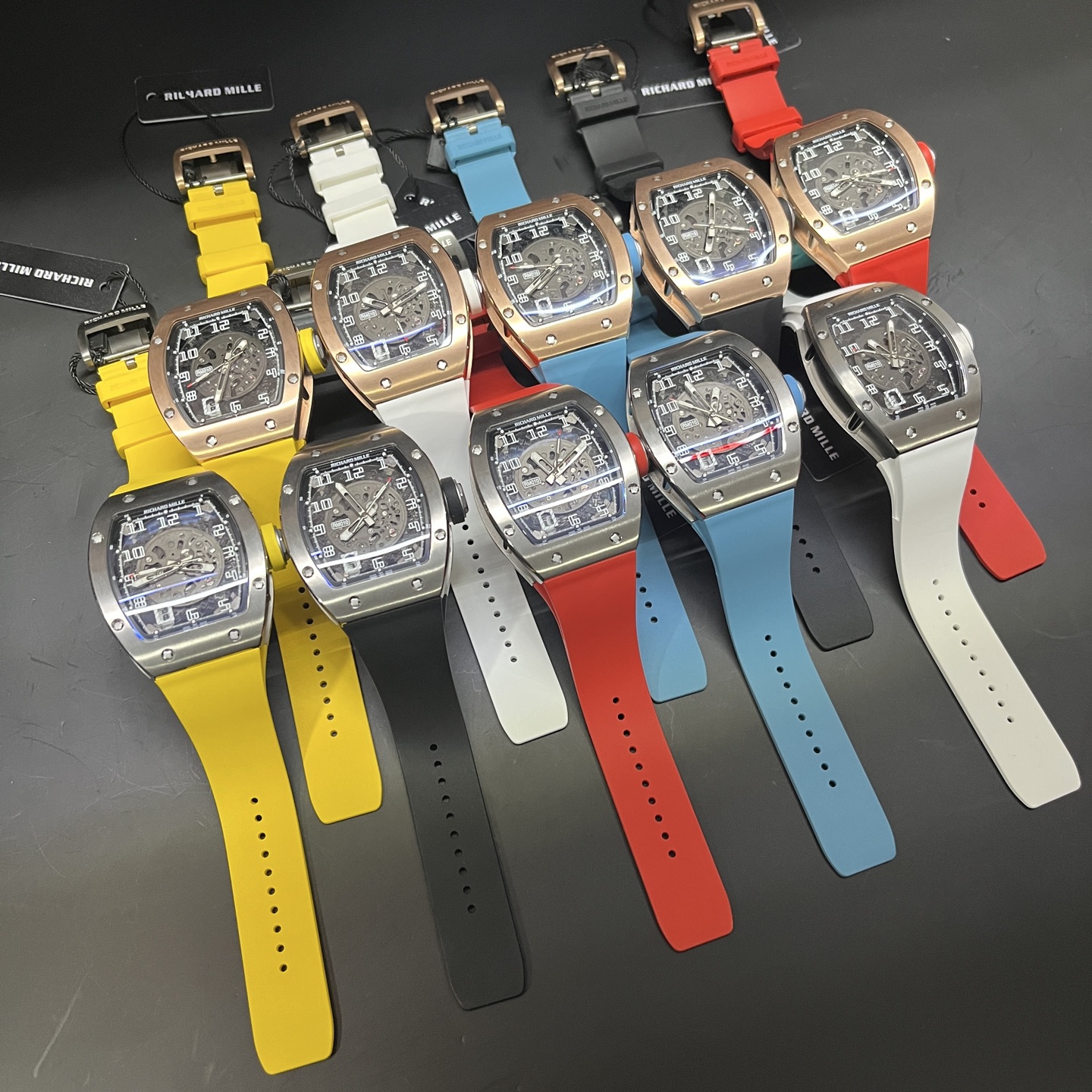 Richard Mille RM 010 RM010 Stainless steel Rubber strap 1:1 Superclone - Image 12