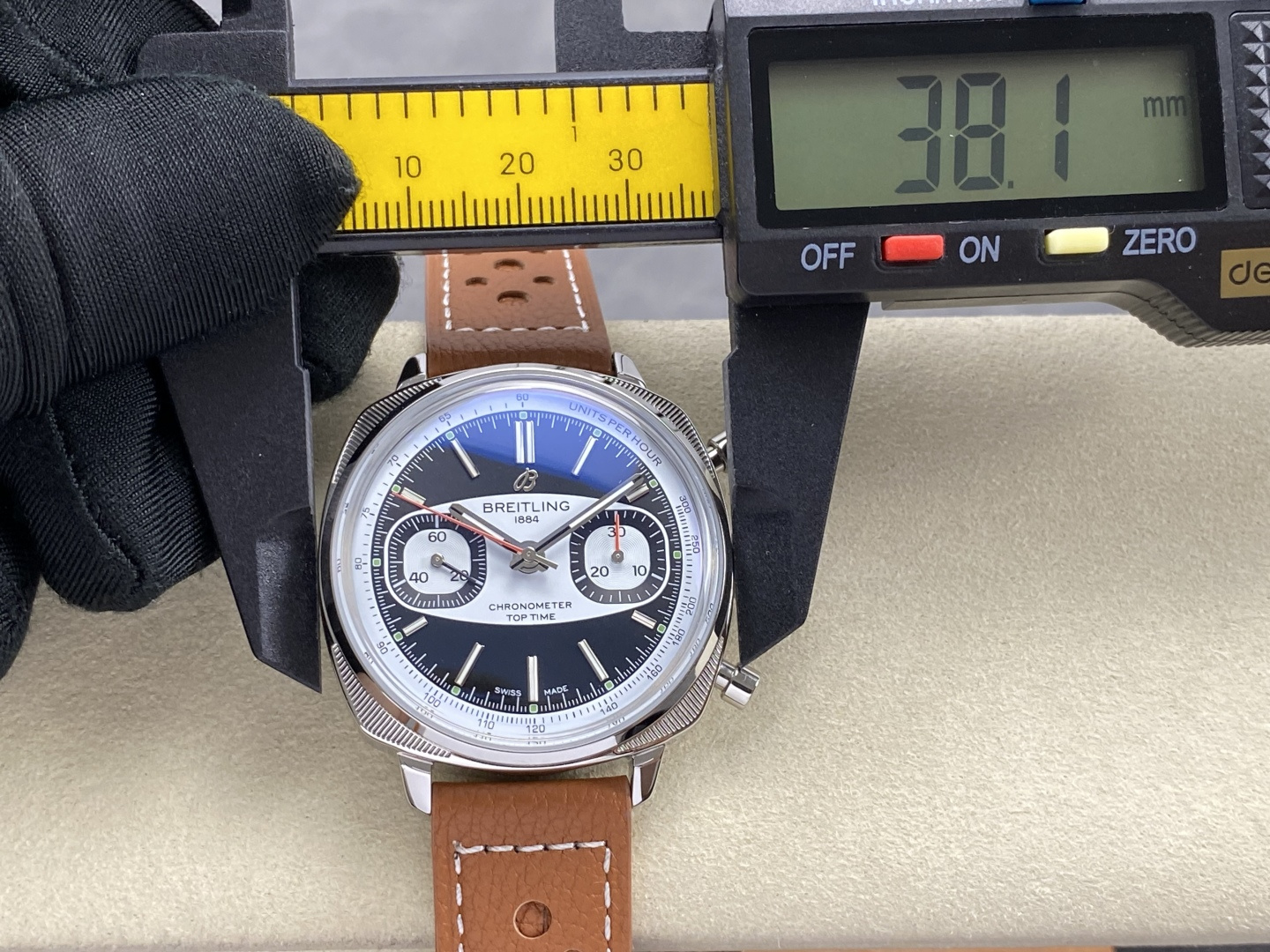 Breitling Top Time Leather strap 38 mm Chronograph BLS Factory Configuration DA97A4 1:1 Superclone - Image 7