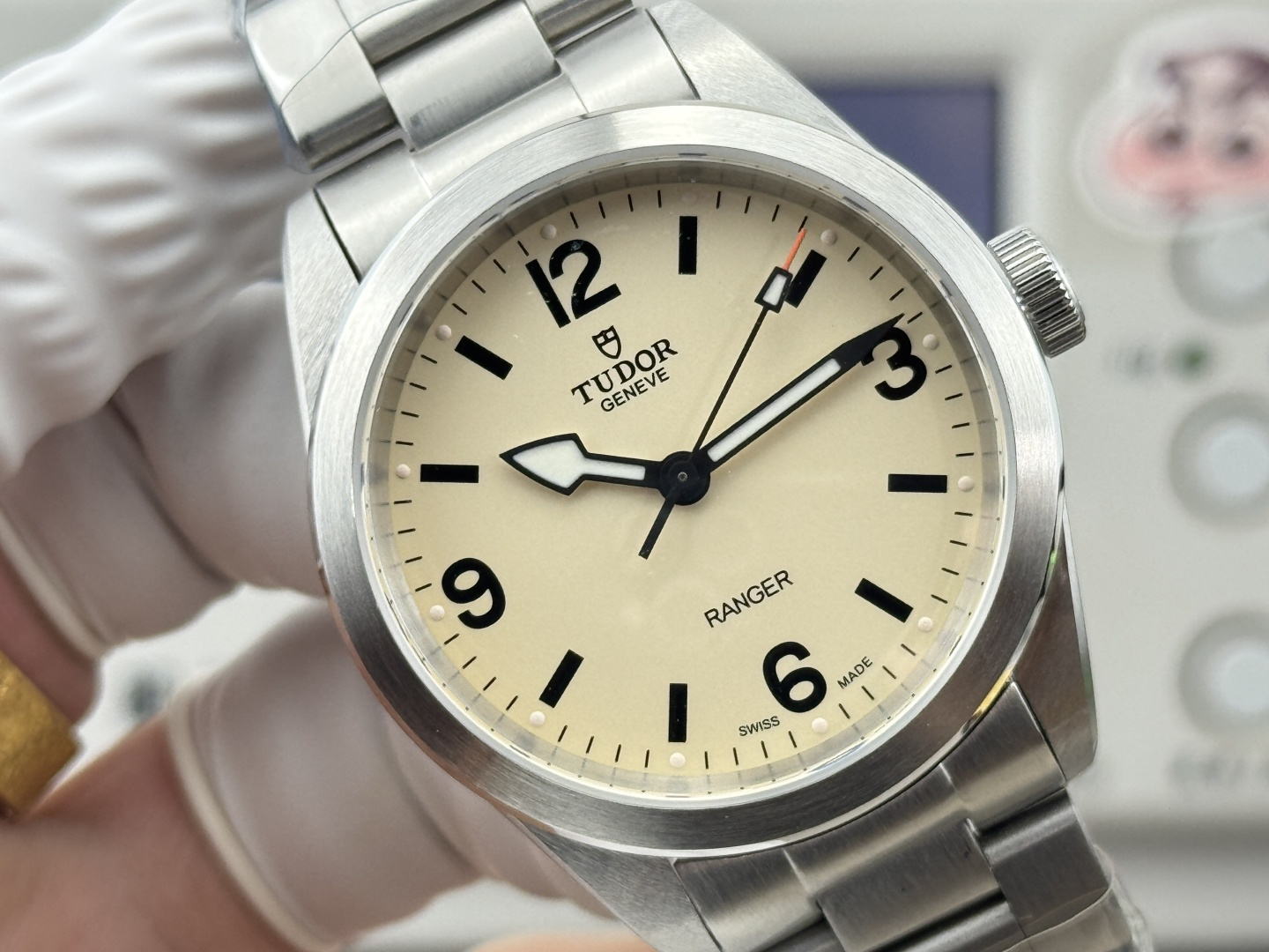 Tudor Ranger watch - 39mm steel case, Beige domed dial - m79950-0008 1:1 Superclone - Image 13