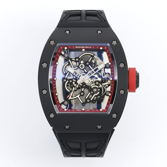 Richard Mille RM 055 RM055 Black Ceramic 42.70 mm Manual-wind ZF Factory Configuration 6705AE 1:1 Superclone