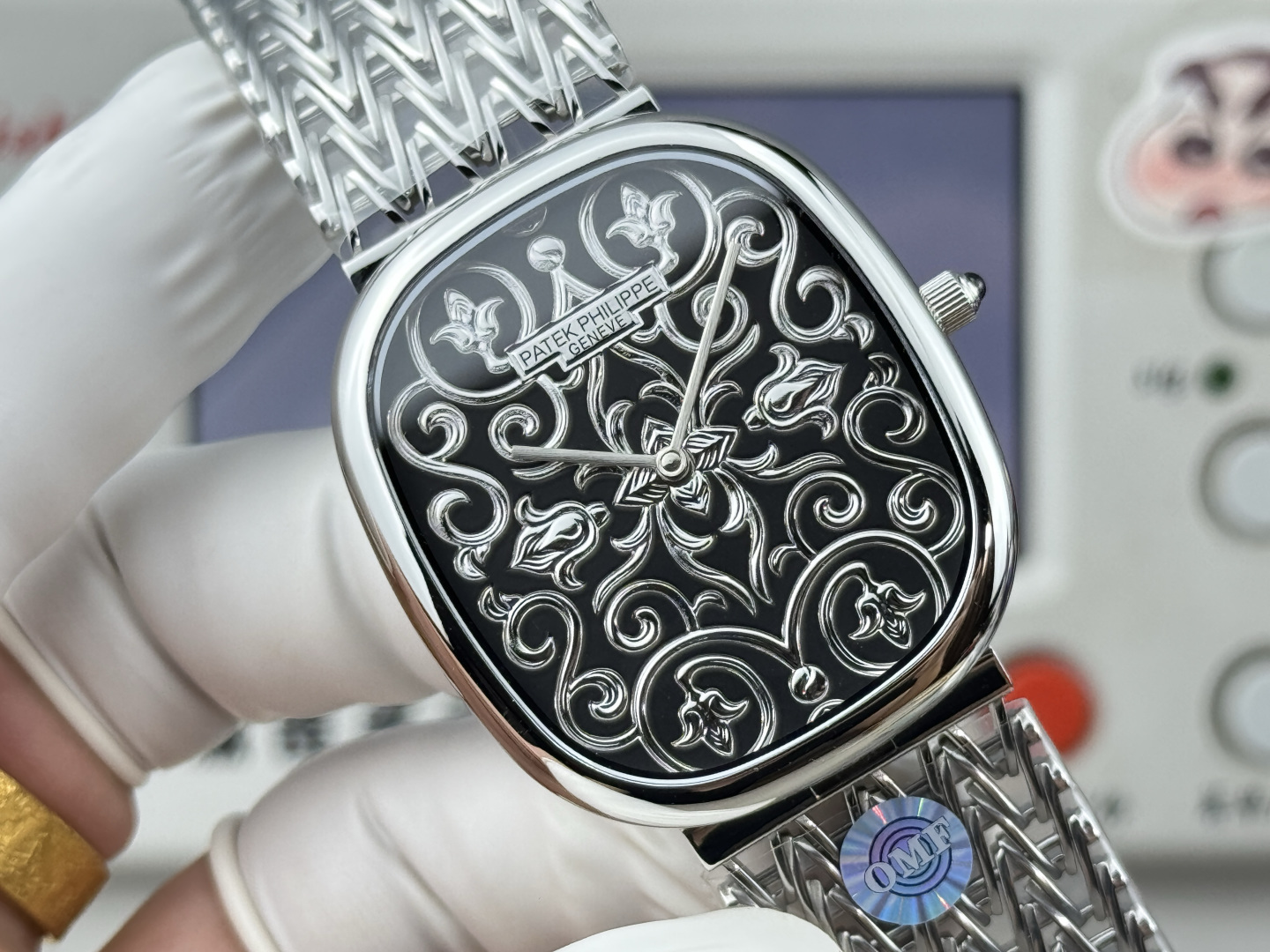 Patek Philippe Golden Ellipse 5738/51G-001 Hand-Engraved Enamel Dial 1:1 Superclone - Image 10