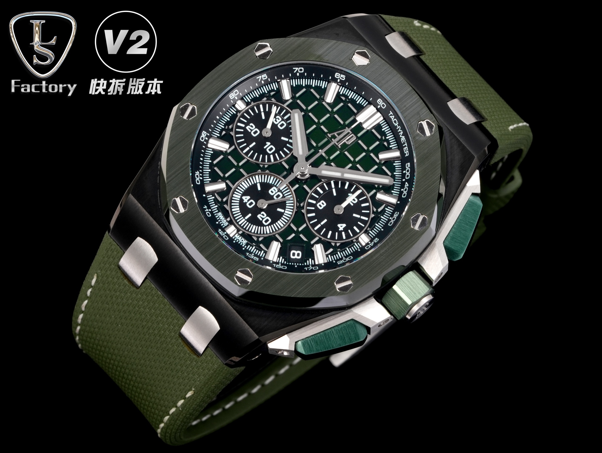 Audemars Piguet Royal Oak Offshore 26420 316 Stainless Steel Rubber strap 43 mm Date display Configuration C75B61 1:1 Superclone - Image 3