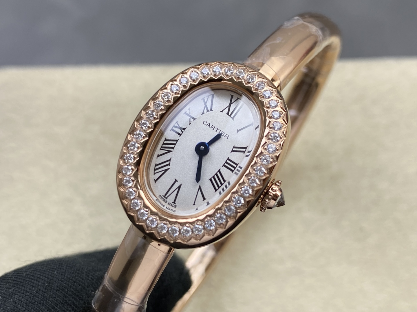Cartier Baignoire Gold Silver dial White 24.6 x 18.7 mm Configuration A4A896 1:1 Superclone - Image 3