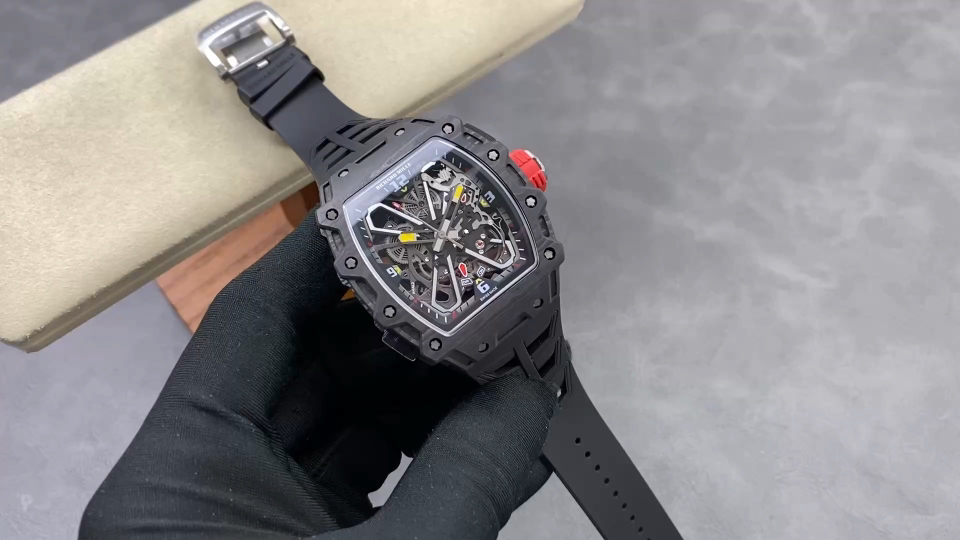 Richard Mille RM 035 RM35 Carbon composite 43.15 x 49.95 mm Skeleton / openworked CLEAN Factory Configuration 952599 1:1 Superclone