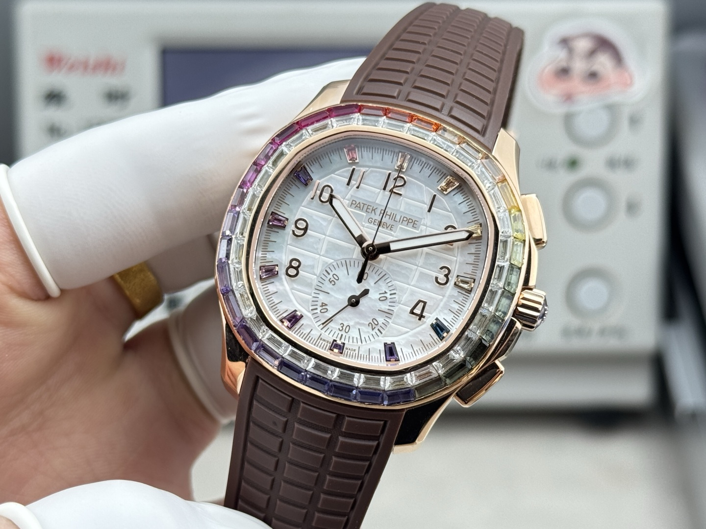 Patek Philippe Aquanaut Luce 7968/300R-001 Rainbow Chronograph 1:1 Superclone - Image 14