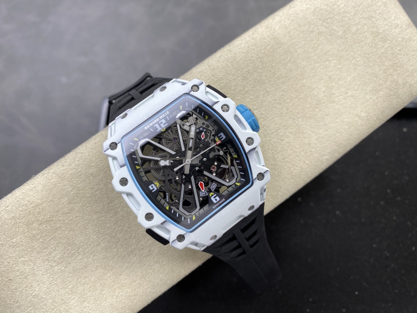 Richard Mille RM 035 RM35 Carbon composite 43.15 x 49.95 mm Skeleton / openworked CLEAN Factory Configuration 37CC1C 1:1 Superclone