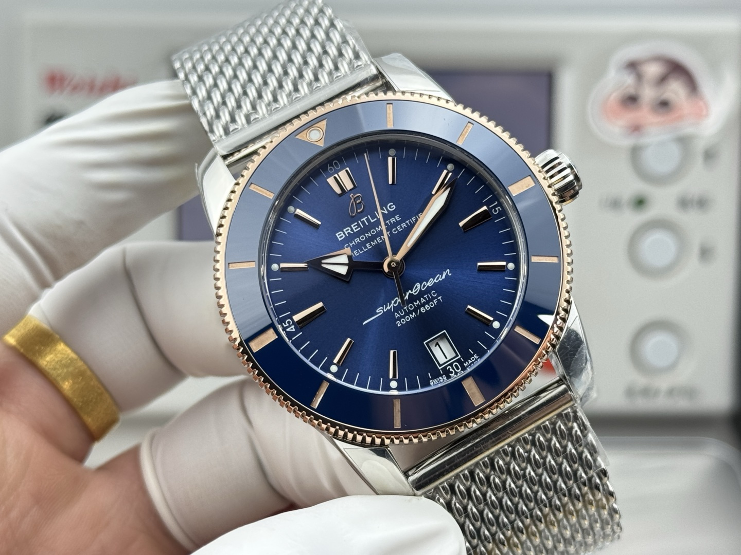 Breitling Superocean Heritage Rubber strap 42 mm GF Factory Configuration ED89CB 1:1 Superclone - Image 4