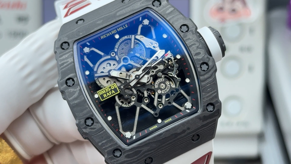 Richard Mille RM 035 RM35-01 Black dial Rubber strap Configuration 1B4D9E 1:1 Superclone