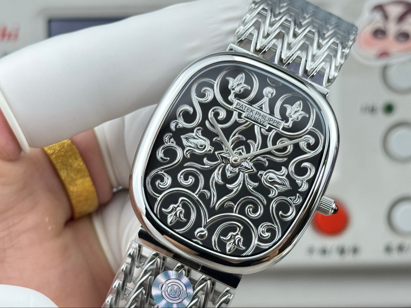 Patek Philippe Golden Ellipse 5738/51G-001 Hand-Engraved Enamel Dial 1:1 Superclone - Image 9