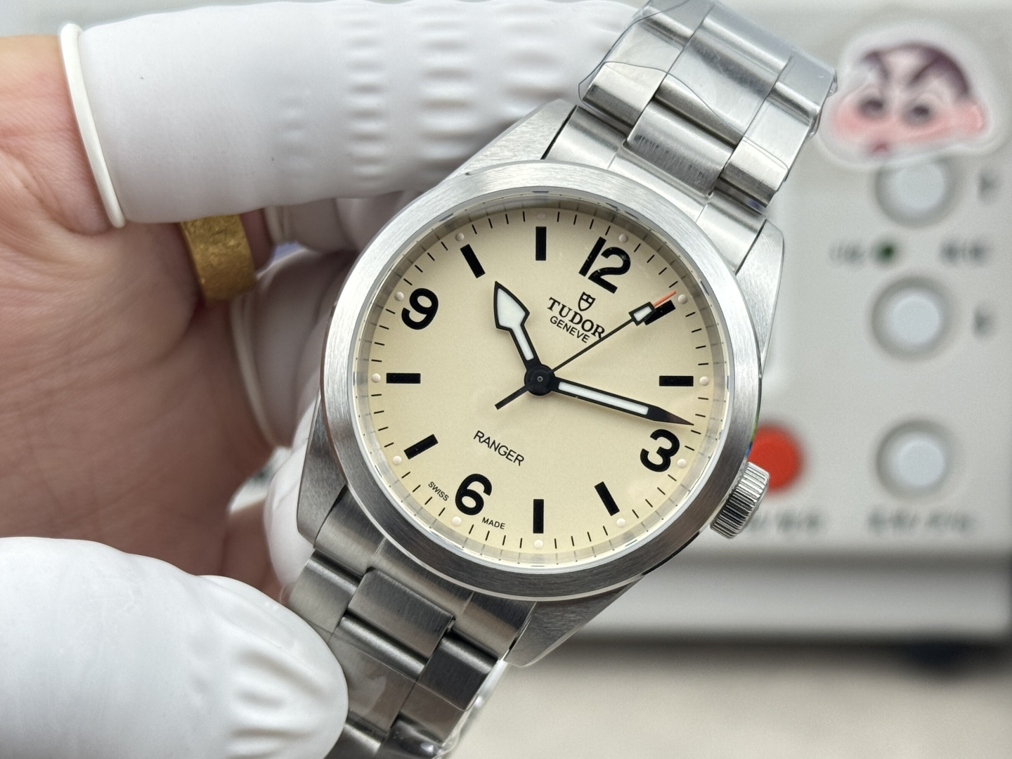 Tudor Ranger watch - 39mm steel case, Beige domed dial - m79950-0008 1:1 Superclone - Image 2