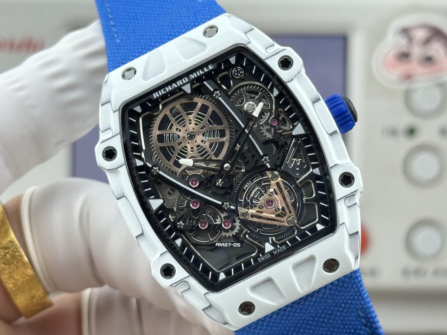 Richard Mille RM 027 RM27-05 Carbon composite Tourbillon Configuration 19C63D 1:1 Superclone - Image 5
