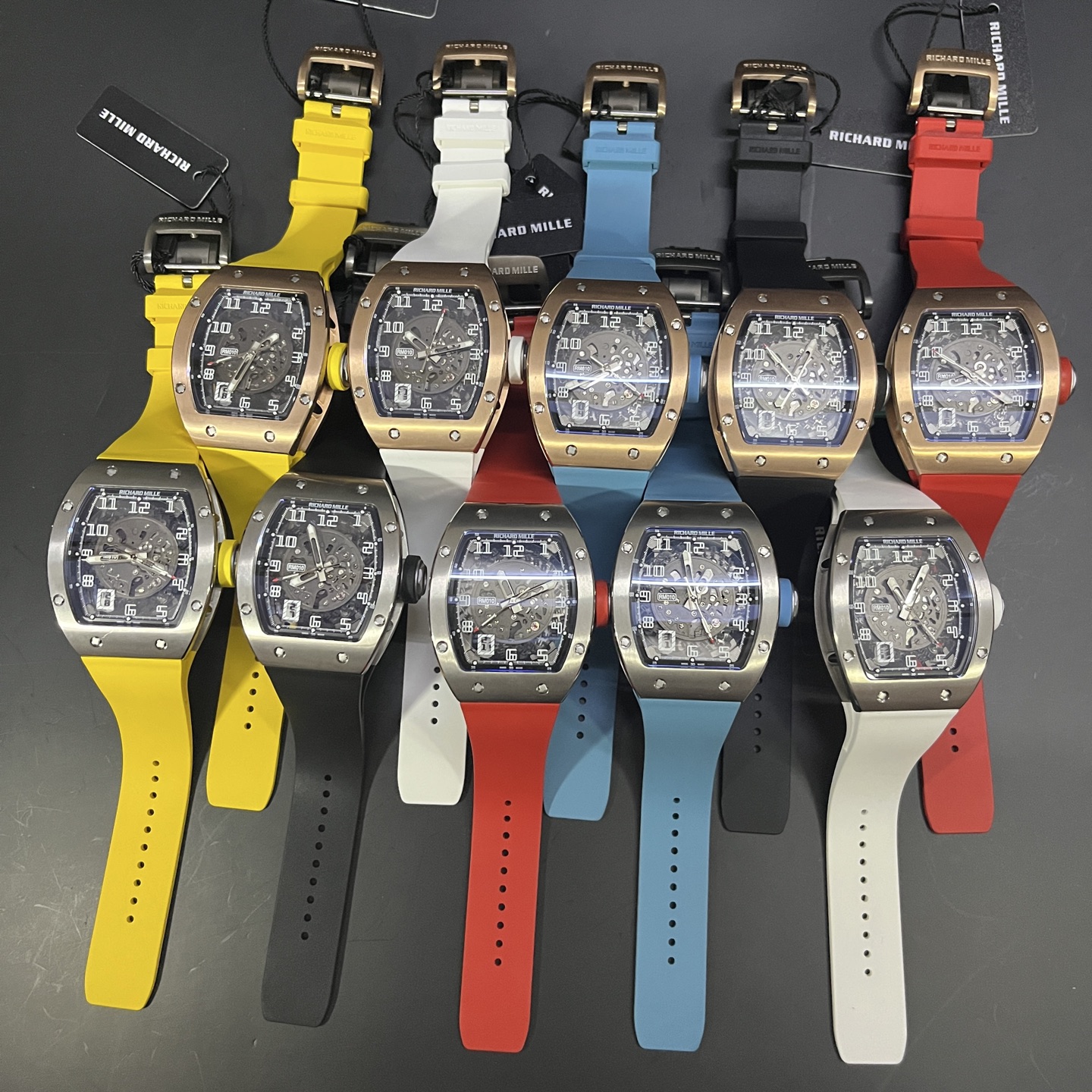 Richard Mille RM 010 RM010 Stainless steel Rubber strap 1:1 Superclone - Image 13