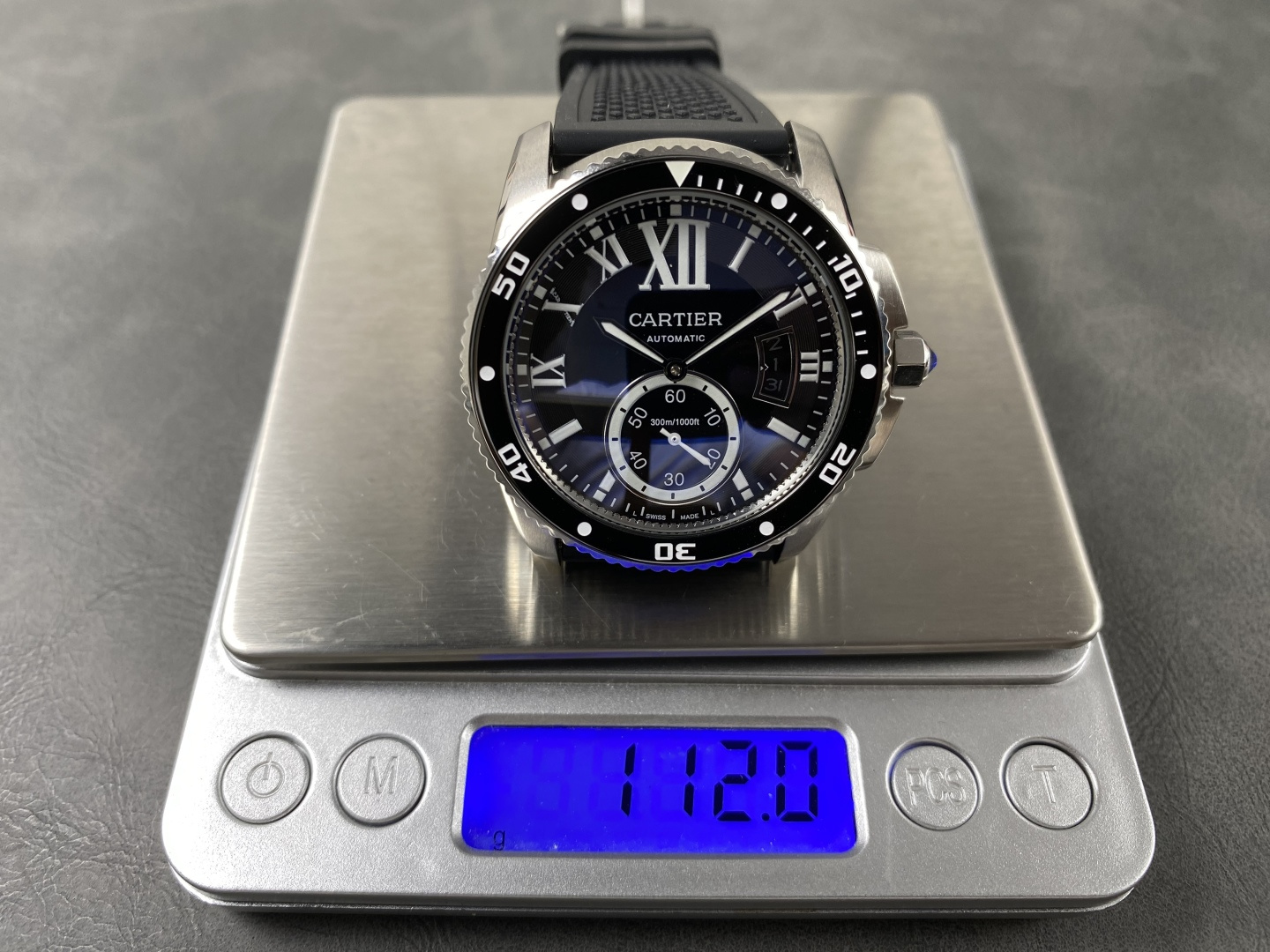 Cartier Calibre de Cartier Diver Stainless steel Rubber strap 42 x 11 mm Configuration 9AFBBF 1:1 Superclone - Image 8