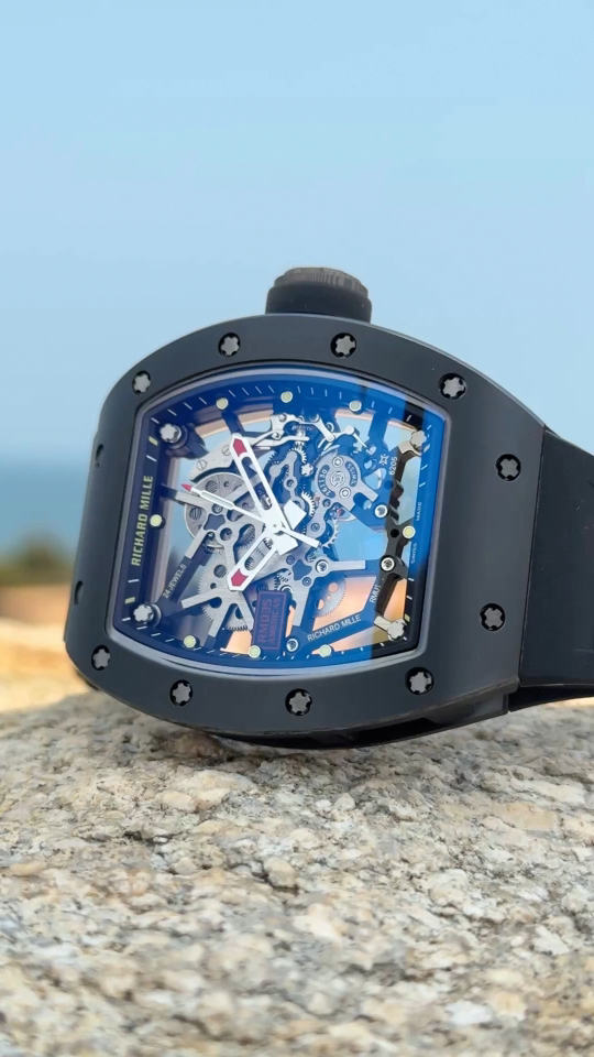 Richard Mille RM 035 RM035 Black Rubber strap Manual-wind Configuration 0A6A45 1:1 Superclone