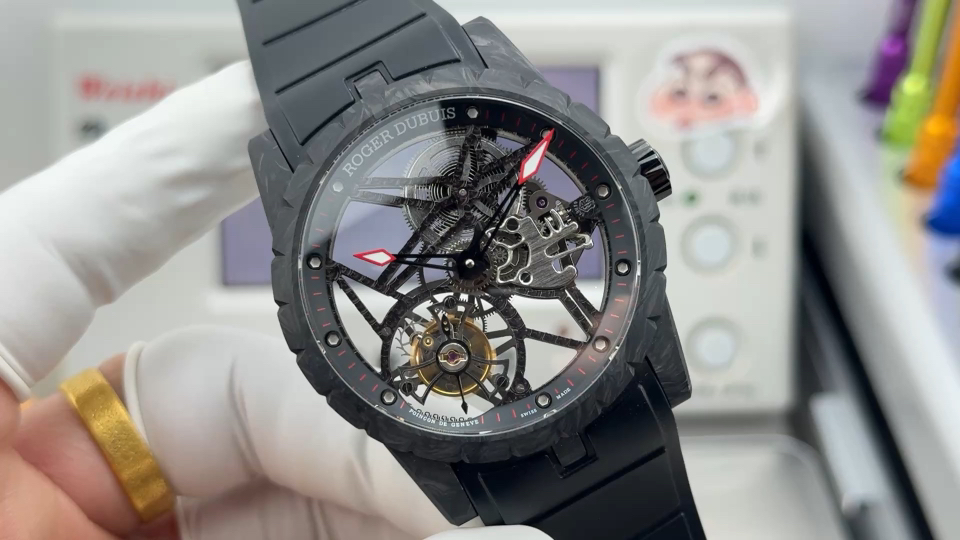 Roger Dubuis Excalibur Rubber strap Tourbillon Configuration E8A0D5 1:1 Superclone