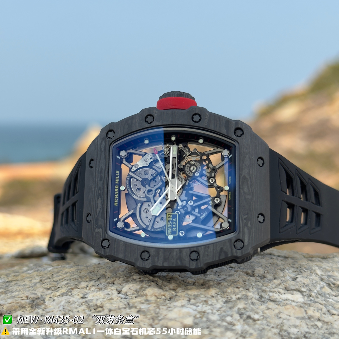 Richard Mille RM 035 RM35-02 Black dial Rubber strap Configuration CF5D15 1:1 Superclone - Image 4