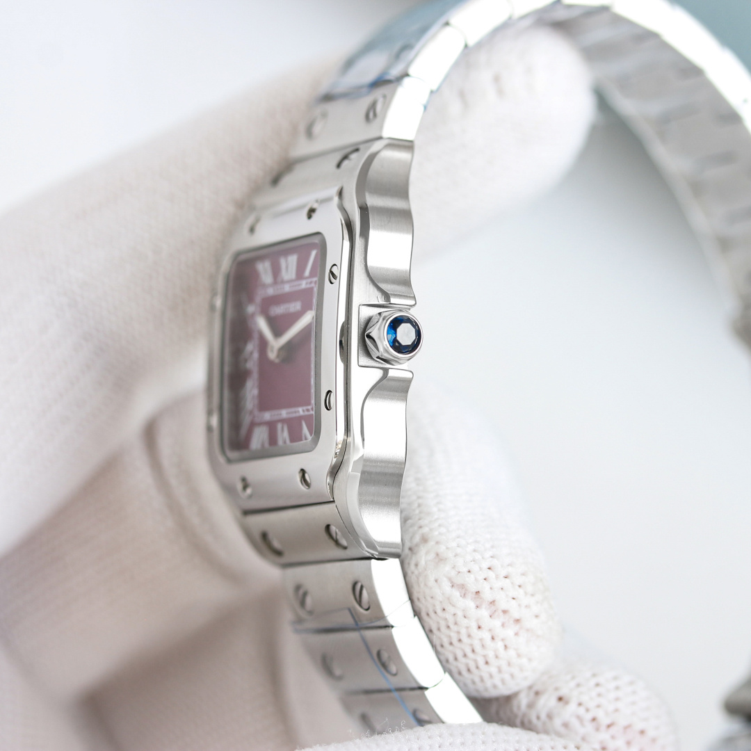 Cartier Santos Silver dial 27 mm CLF Factory Configuration D14A70 1:1 Superclone