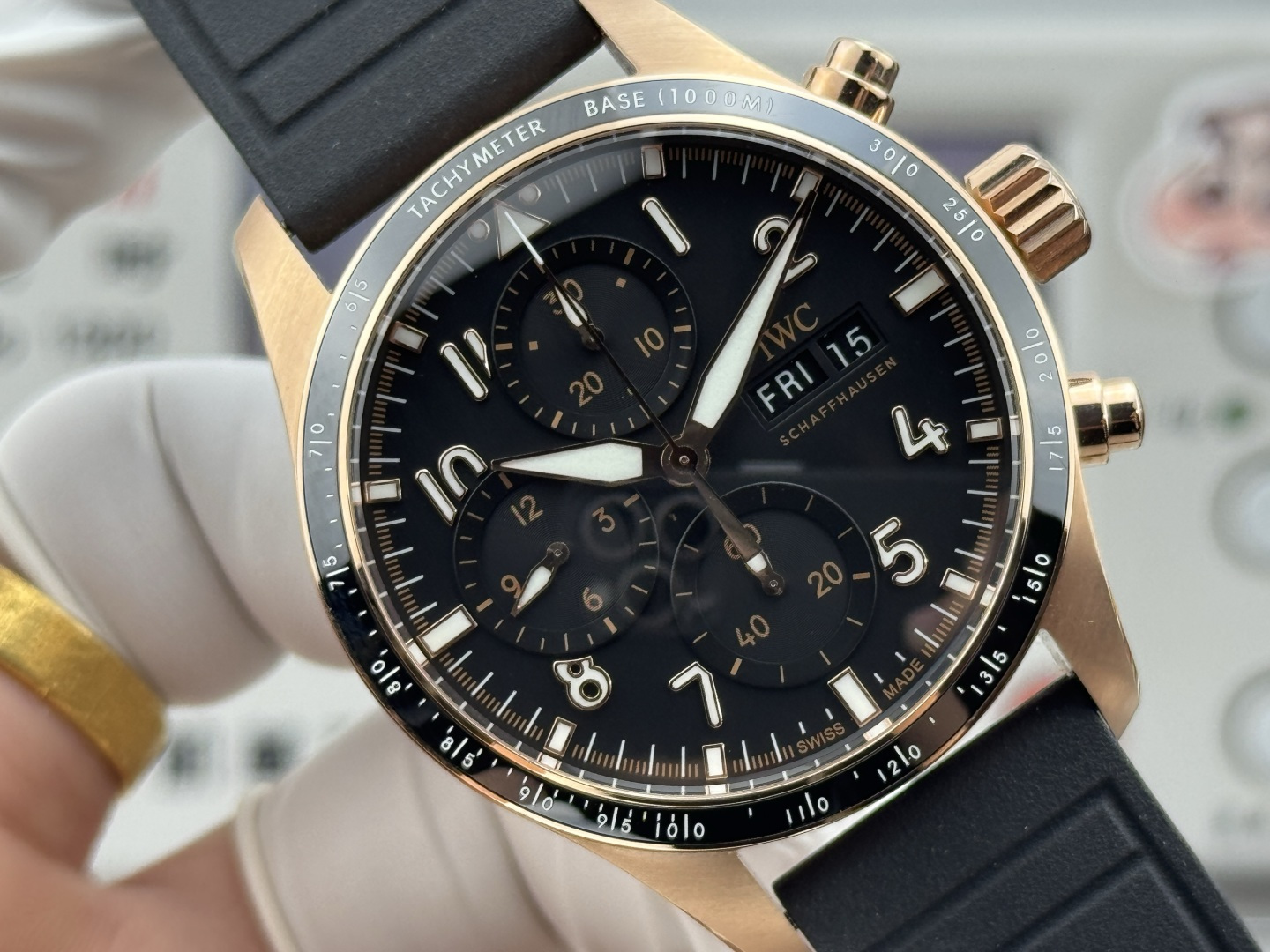 IWC Big Pilot / Pilot's Watches Ceramic Rubber strap 41 mm Chronograph Configuration 089C39 1:1 Superclone - Image 8