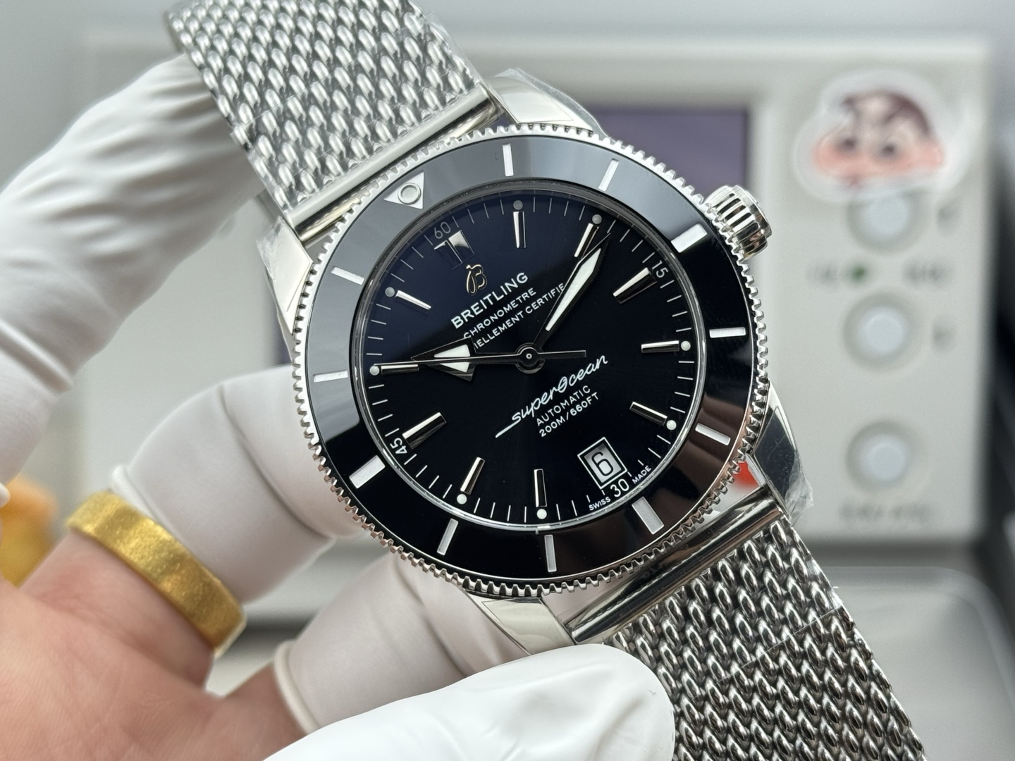 Breitling Superocean Heritage Rubber strap 42 mm GF Factory Configuration 6023A4 1:1 Superclone - Image 4